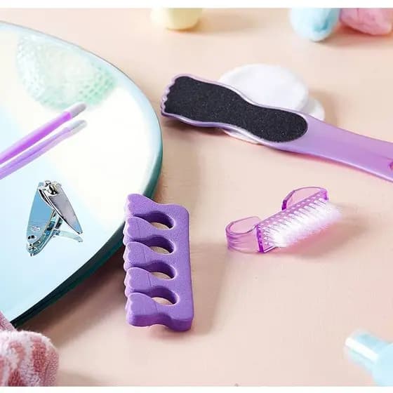 Kit Manicure/Pedicure 5 Peças Lixa Para Pés Com Design De Pezinho
