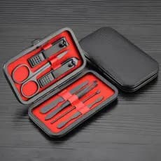 Kit Cortador De Unha Em Aço Inoxidável 7 Peças Duas Cores.