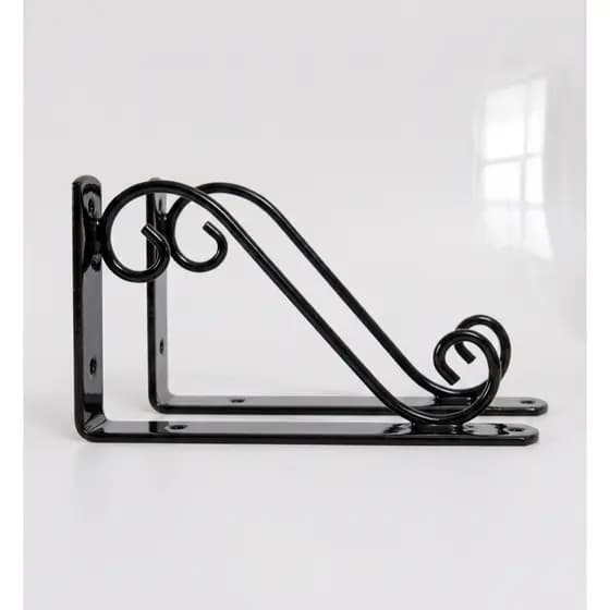 2 Uni. Suporte Invertido Decorativo Para Prateleiras De 25cm