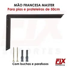 1 Uni. Suporte Master (pesada) 50cm Para Pias E Prateleiras