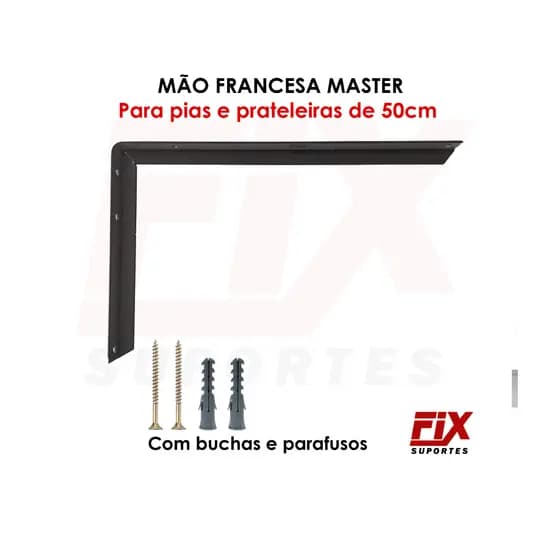 3 Uni. Suporte Master (pesada) 50cm Para Pias E Prateleiras