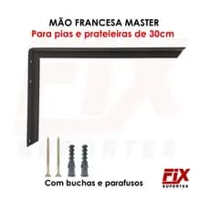 2 Uni. Suporte Master (pesada) 30cm Para Pias E Prateleiras