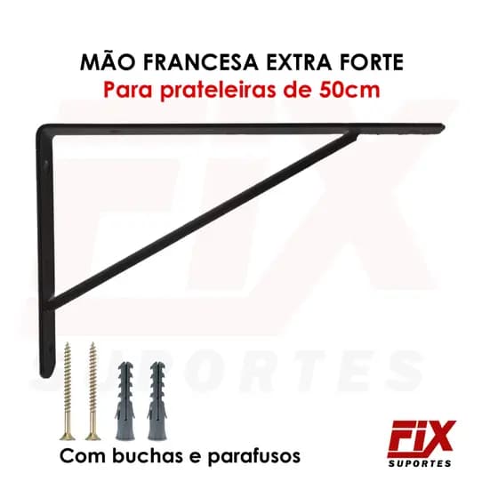 1 Uni. - Suporte Mão Francesa Extra 50cm P/ Prateleira E Pia