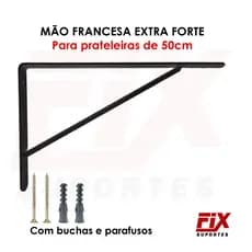 1 Uni. - Suporte Mão Francesa Extra 50cm P/ Prateleira E Pia