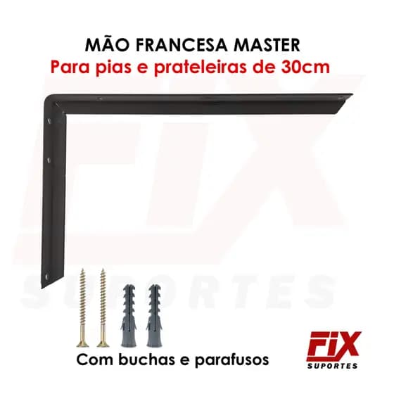 4 Uni. Suporte Master (pesada) 30cm Para Pias E Prateleiras