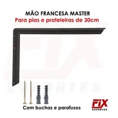 4 Uni. Suporte Master (pesada) 30cm Para Pias E Prateleiras