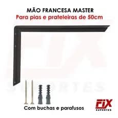 2 Uni. Suporte Master (pesada) 50cm Para Pias E Prateleiras