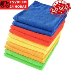 KIT COM 10 Pano de Microfibra 30cm*30cm não solta fiapos anti riscos enxuga muito Qualidade