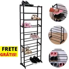 Sapateira 10 Andares Até 20 Pares Vertical Sapatos Desmonta Resistentes Organizadora