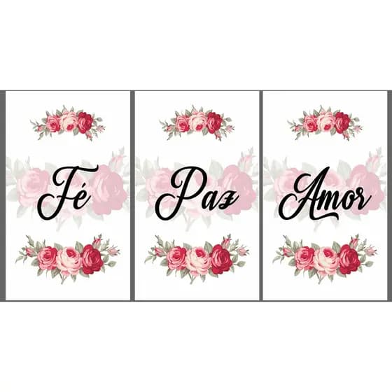 Kit Com 3 quadro DECORATIVO