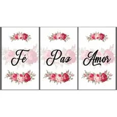 Kit Com 3 quadro DECORATIVO