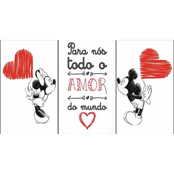Quadro decorativo Mickey e Minnie