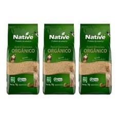 Açúcar Orgânico Demerara Native 1kg - Kit Com 3un