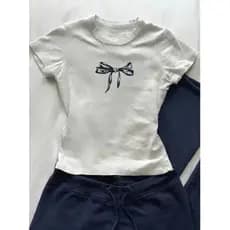 Baby Tee Feminina ``Laço´´ Y2k Animal Print – Estilo e Inspirador, Confortável e Versátil Blusa