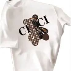 Camisa Urso Luxo Tendência Estilosa 100% Algodão Tamanhos Grandes