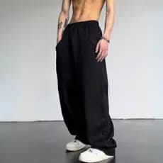 Calça Baggy Moletom Masculina Streetwear Confortável LISA Estilo Urbano Premium Modelagem Ampla Casual Moderna e Macia