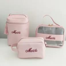 Kit 3 Necessaires Personalizadas com Nome – Organizadoras de Viagem Unissex