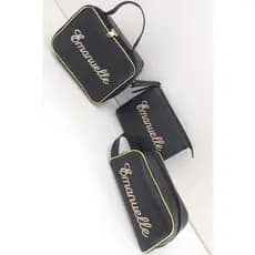 Kit 3 Necessaires Personalizadas com Nome – Organizadores de Maquiagem Completo