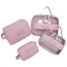 Kit 4 Necessaires Personalizadas com Nome – Organizadores de Viagem Unissex