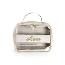Maleta Personalizada com Nome – Necessaire Organizadora para Maquiagem e Viagem Unissex