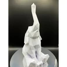 Elefante decorativo geométrico tromba para cima vários tamanho - Impressão 3D