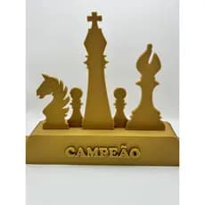Troféu de Xadrez Personalizado – CAMPEÃO