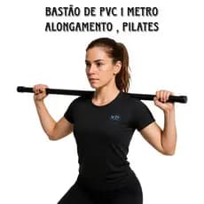 Bastão Para Alongamento Ioga Pilates Em Pvc  1 metro - Sem Carga