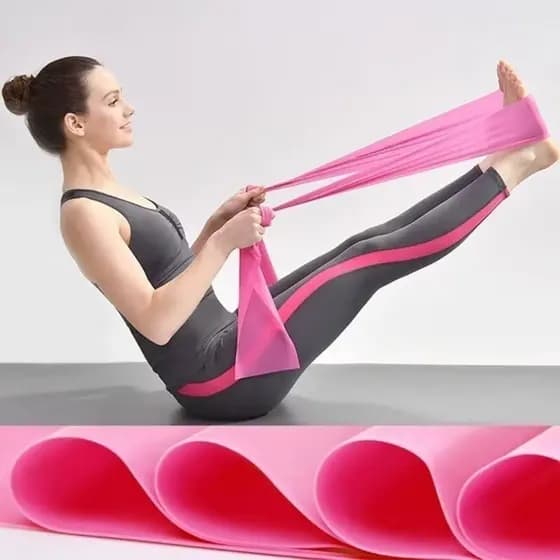 Faixa Elástica Thera Band 1,5 Metro Treino Em Casa Exercício  Fisioterapia Academia Yoga Pilates Faixa Resistência