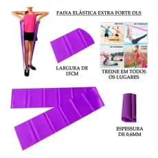 Faixa Elástica Thera Band 1,5 Metro Treino Em Casa Exercício Físico Fisioterapia Academia Yoga Pilates Faixa Resistência