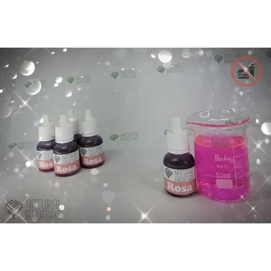 Corante Aromatizadores Sabonetes Cosméticos 15ml Rosa (base d'água) - Natural Aromas