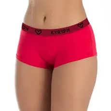 Kit 12 Calcinhas Box Kyron Cueca Feminina Boxer De Microfibra Com Forro