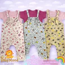 Jardineira e Body Em Cotton Menina e Menino Bebê Infantil Antialérgico | Muitas Estampas | Envio Imediato | 1 UN ou 2 UN