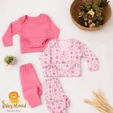2 Conjuntos De Inverno Para Bebê - 1 Liso e 1 Estampado  - 100% Algodão Confortável | Oferta Relâmpago - Menino E Menina
