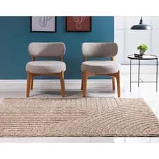 Tapete Jazz 1,50 X 2,00 Sala Quarto Alto Baixo Relevo Facil Limpeza 100% Antiderrapante Oasis