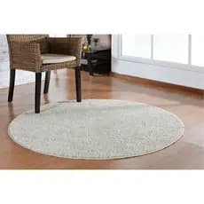 Tapete Classic Oasis Redondo 1,00x1,00 Pelo Curto Macio Sala Loja Quarto Escritorio 100% Antiderrapante