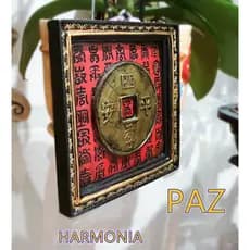 Quadro Oriental Enfeite Decorativo De Resina Paz E Harmonia