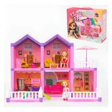 Brinquedo Casinha De Boneca Princesas Castelo 126 peças Casa dos Sonhos