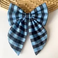 Laço Xadrez Festa Junina 🎀 Tricoline 100% Algodão | Infantil e Adulto | Presilha Bico de Pato | São João