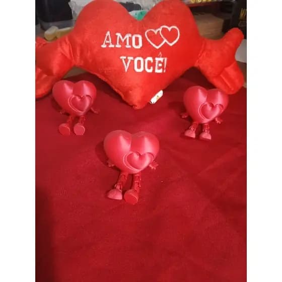 Coração Articulado Dia dos Pais/ dia do amigo / Namorado/Impressão 3D