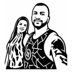 Quadro em Xilogravura 3D Personalizada em Alto Relevo com Sua Foto/ dia dos pais /aniversário de casamento/ amizade
