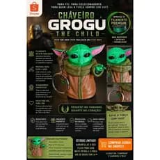 Chaveiro Grogu Baby Yoda 3D Pintado à Mão Premium Geek Star Wars Colecionável