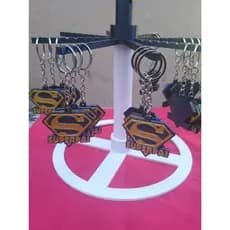 Chaveiro SuperPai 3D Preto e Dourado – Presente Criativo para Dia dos Pais