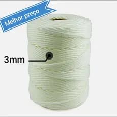 Corda Varal Branca Multiuso Em Polipropileno 3mm 5metros Carga , Varal ,Camping Decoração