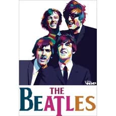 Placa Decorativa  The Beatles 20cm X 28,5cm em MDF 3mm