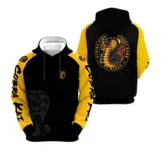 Moletom Cobra Kai Unissex com Capuz | Casaco Flanelado Estampa Cobra Kai Premium