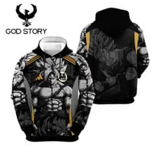 Moletom Anime Dragon Ball Z Goku Super Saiyajin Canguru Flanelado Unissex God Story Exclusivo