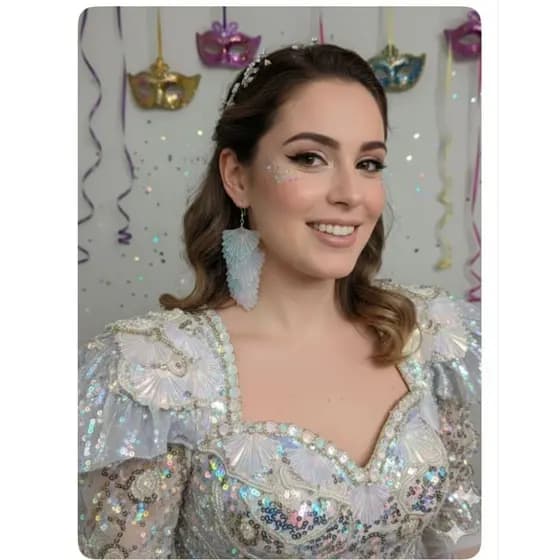 Brincos  paetê holográfico fruta cor festa Carnaval