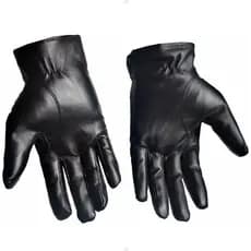Luva De Couro Ecológico Preto Masculino Forrada Social Frio Multi Tato Pano Lã Screen Adulto