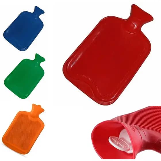 Kit 5 Bolsa Térmica 2 Litros Compressa De Água Quente Gelo Cólica Sinusite Dor Borracha Joelho Gel