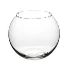 Kit 10 Mini Vaso Castiçal Tipo Aquário De Vidro 7x8cm 250ml Redondo Decoração Mesa Vasinho Flores